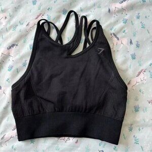 Gymshark Ultra Seamless Sport Bra - Black - Small